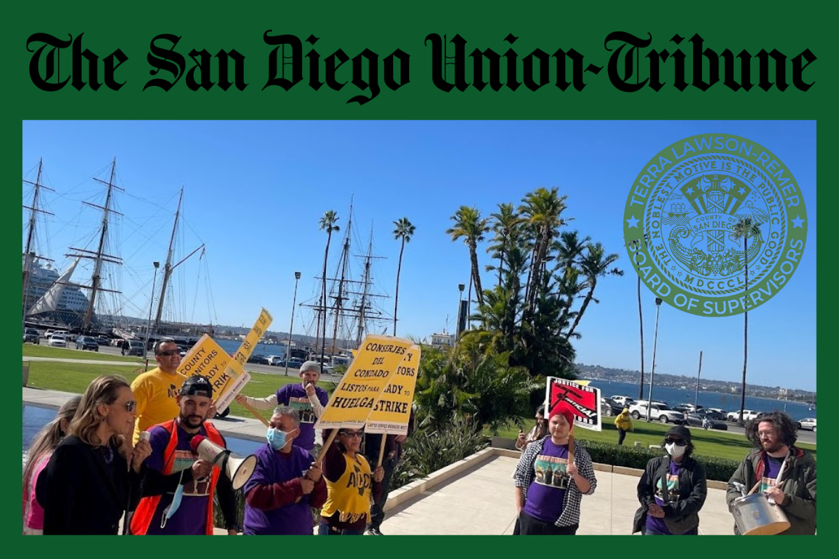 Janitors and home care workers rally for better pay, labor protections 